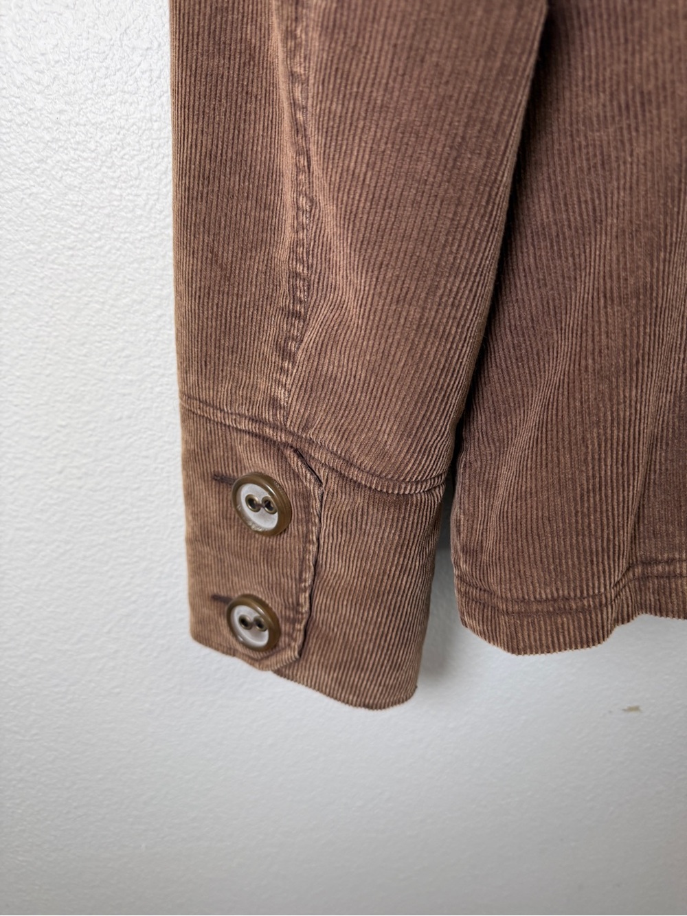 Esprit Brown Corduroy Double-Breasted Pea Coat - Picture 7 of 16